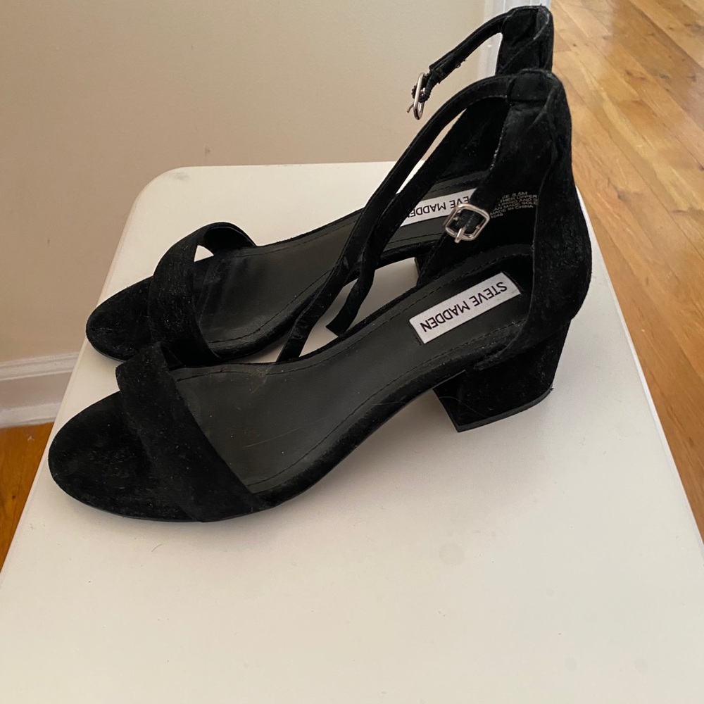 Steve Madden ankle strap low heel
